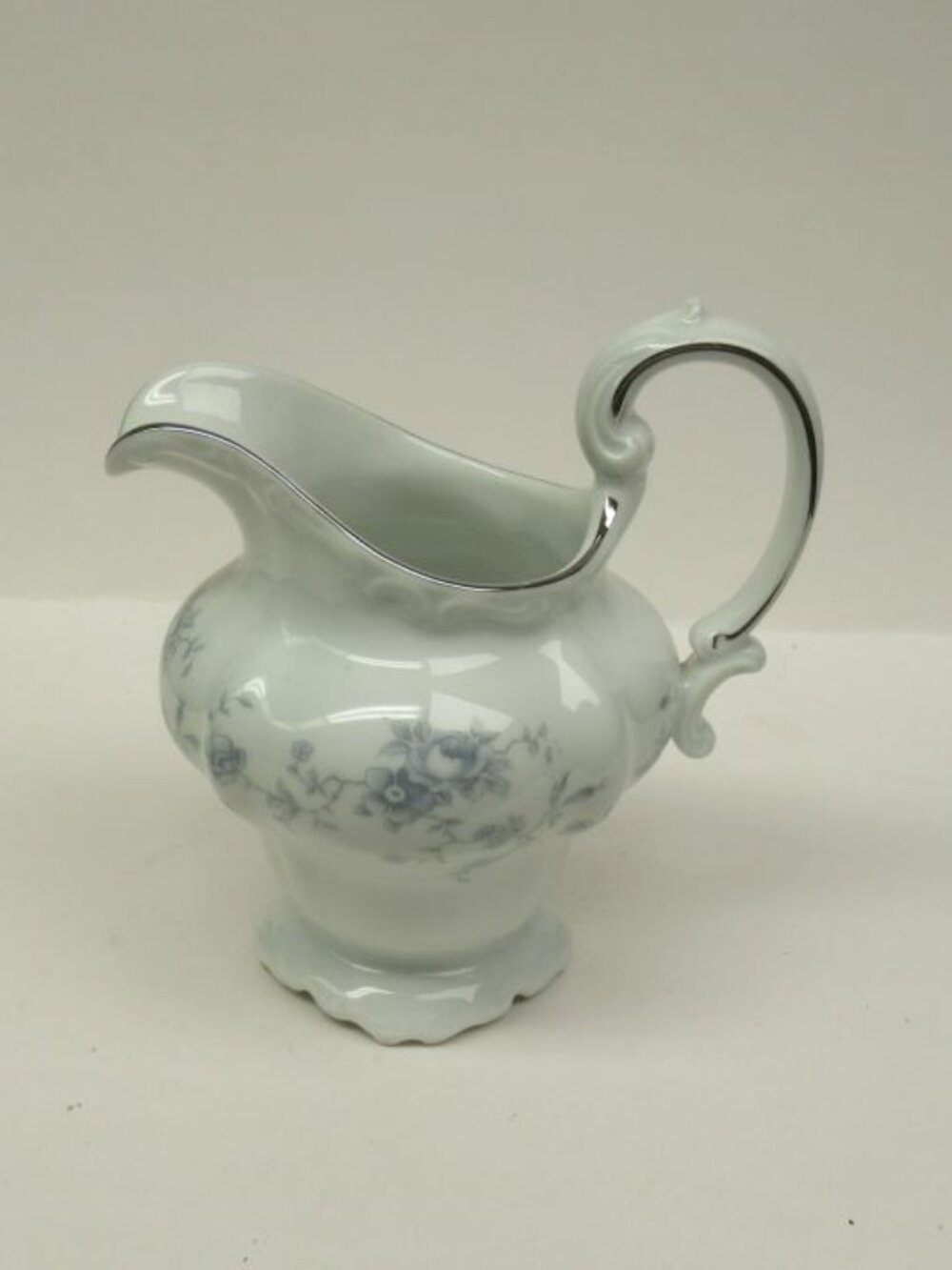 JoHann Haviland China BLUE GARLAND 4 3/4 Inch Footed Creamer or Cream Pitcher